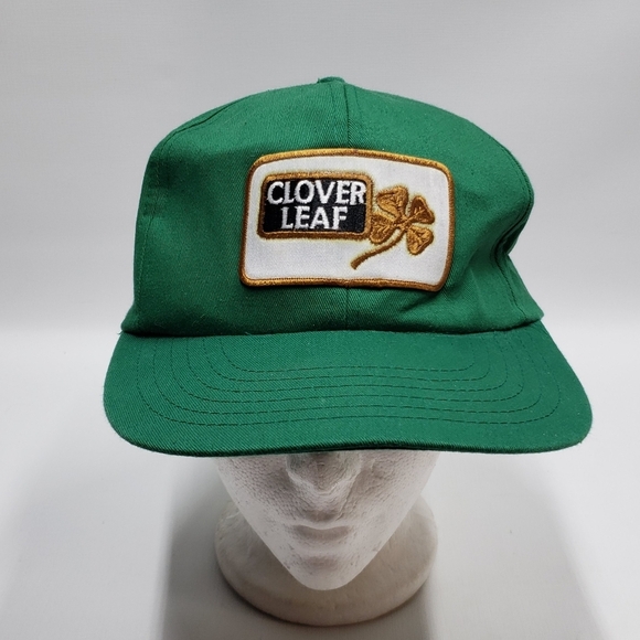 Clover Leaf Patch on Green Cap Snapback Hat Novelty Unisex - Picture 2 of 11